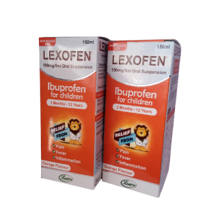 Lexofen 100mg/5ml Oral Suspension Ibuprofen for Children